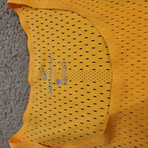 Nike Men's Bright Yellow Mesh Tank Top - Picture 2 of 3